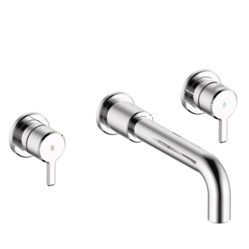 Bristan Altum 3 Hole Wall Mounted Basin Mixer Tap - Chrome