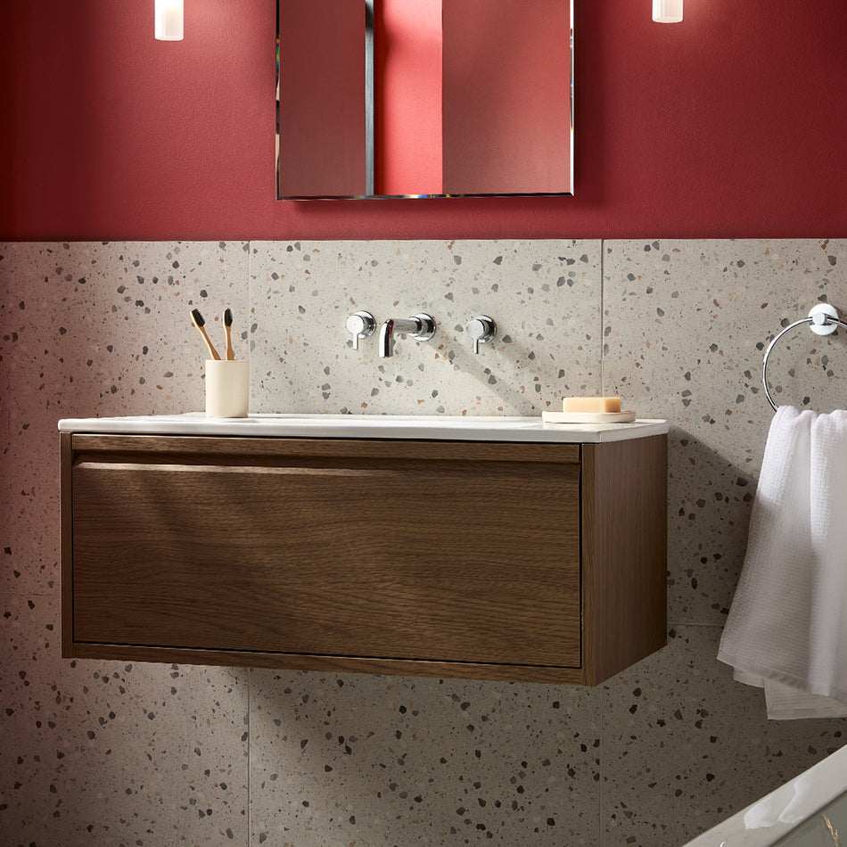 Bristan Altum 3 Hole Wall Mounted Basin Mixer Tap - Chrome