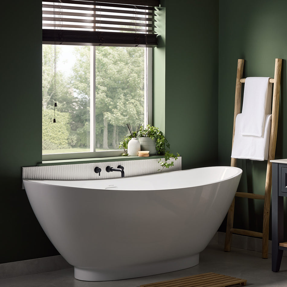 Bristan Altum 3 Hole Wall Mounted Bath Filler Tap - Black
