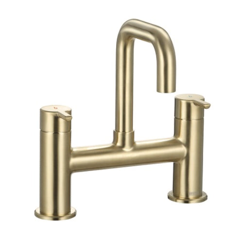 Bristan Altum Deck Mounted Bath Filler Tap - Brushed Brass
