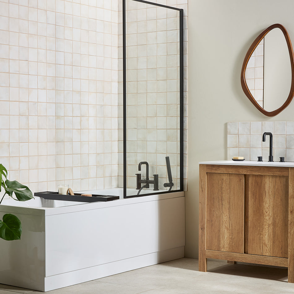 Bristan Altum Bath Shower Mixer Tap With Shower Handset and Hose - Matt Black