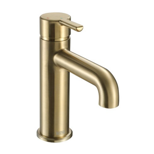 Bristan Altum Deck Mounted Eco Start Basin Mixer Tap - Brushed Brass