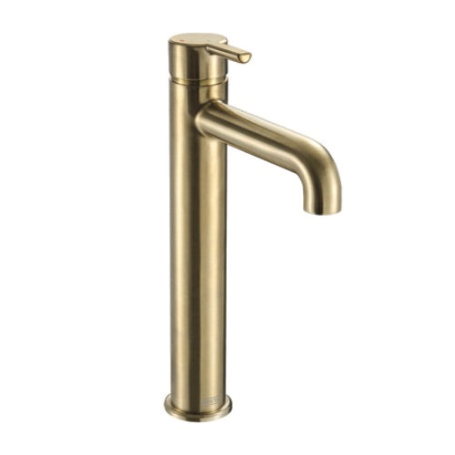 Bristan Altum Deck Mounted Eco Start Tall Basin Mixer Tap - Brushed Brass