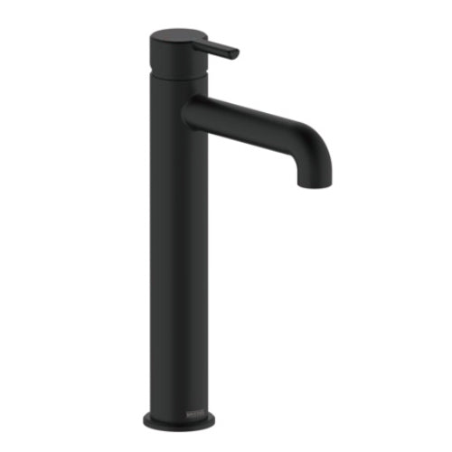 Bristan Altum Deck Mounted Eco Start Tall Basin Mixer Tap - Matt Black