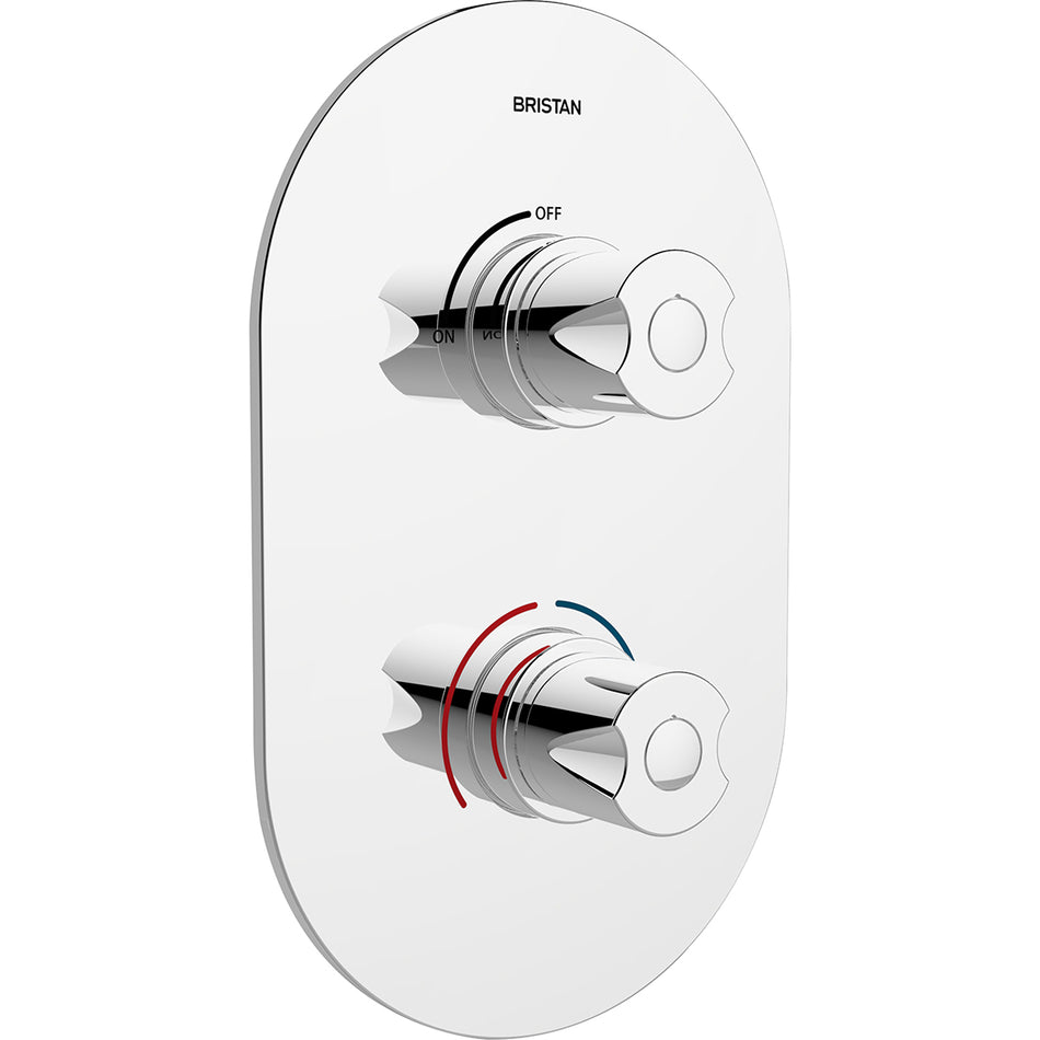 Bristan Artisan Recessed Thermostatic Dual Control Shower Valve - Chrome