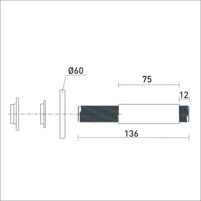Bristan Round Fed Ceiling Mounted Shower Arm - Black