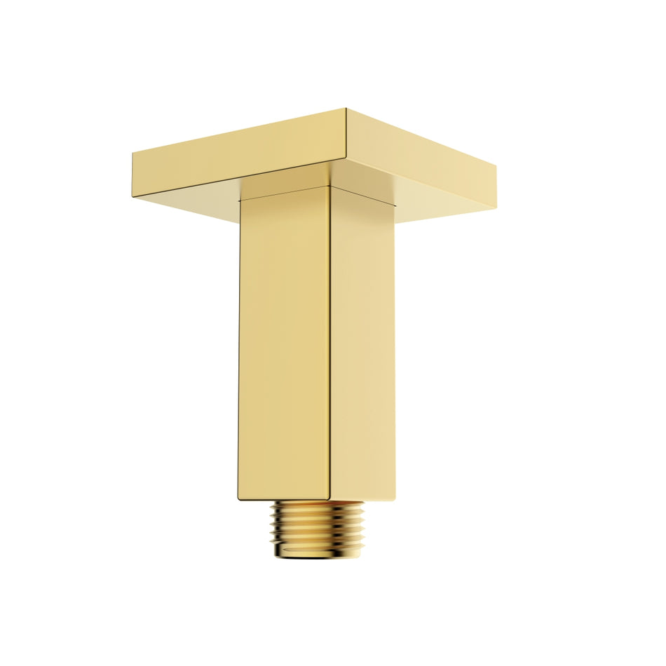 Bristan Square Fed Ceiling Mounted Shower Arm - Brushed Brass