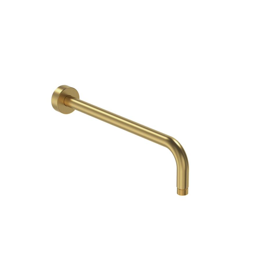 Bristan Round Wall Mounted Shower Arm - 370mm Long - Brushed Brass