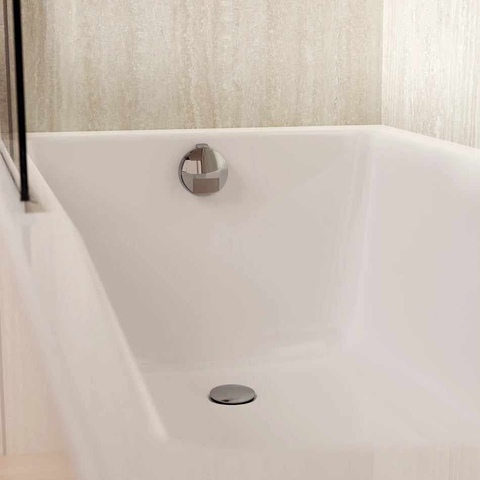 Crosswater Slimline Bath Filler With Pop-Up Waste - Chrome