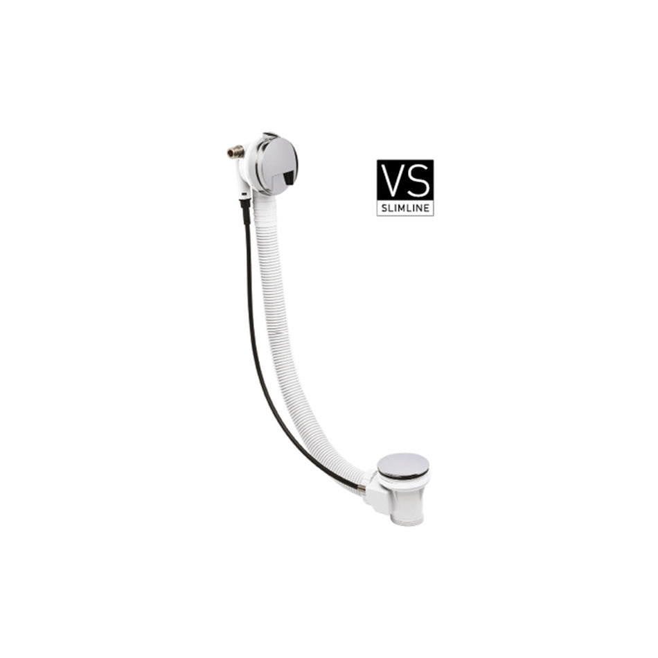Crosswater Extended Bath Filler With Pop-Up Waste - Chrome