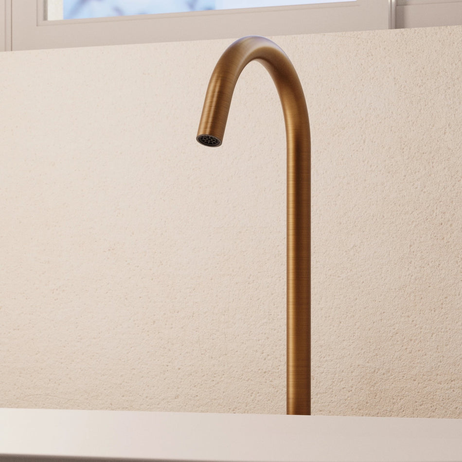 Crosswater Freestanding Bath Spout - Brushed Bronze