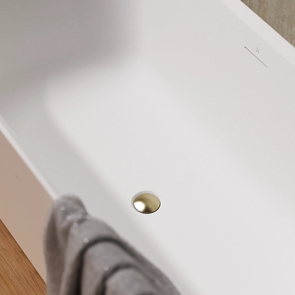 Crosswater Freestanding Click Clack Bath Waste - Brushed Brass
