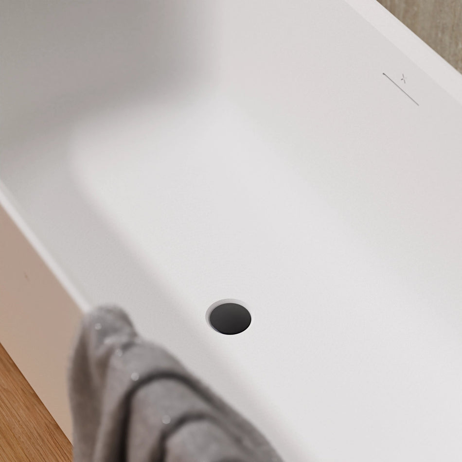 Crosswater Freestanding Click Clack Bath Waste - Matt Black