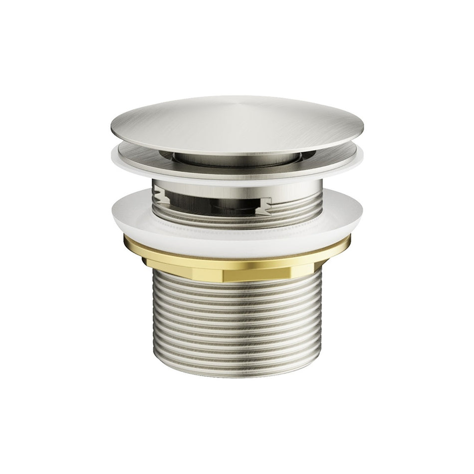 Crosswater Freestanding Click Clack Bath Waste - Brushed Nickel