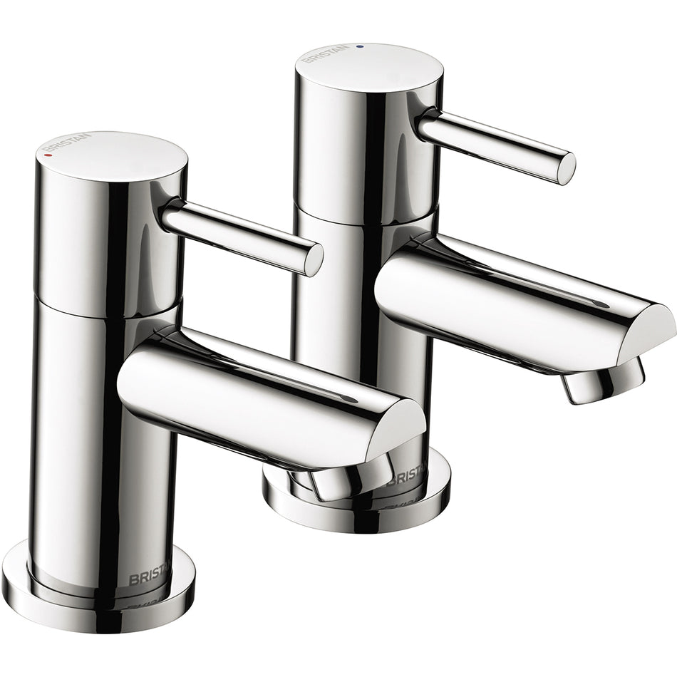 Bristan Blitz Basin Pillar Taps - Chrome