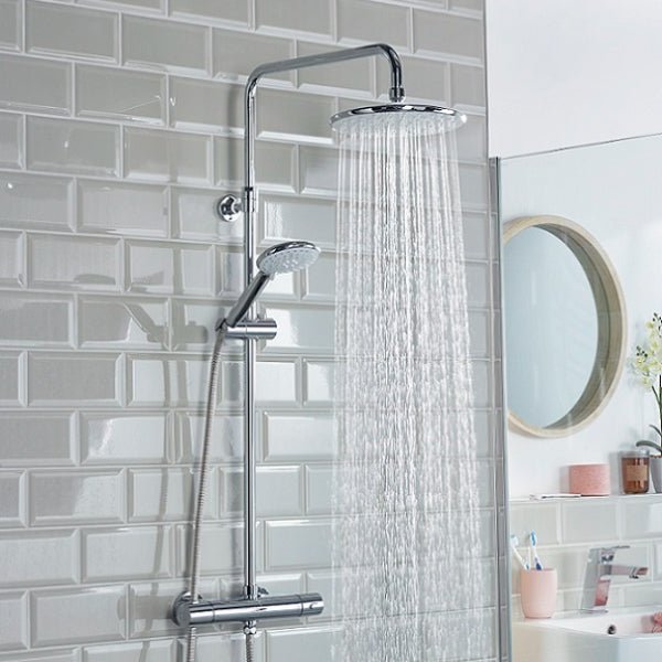 Bristan Buzz Bar Shower Valve With Adjustable Rigid Riser Diverter - Chrome
