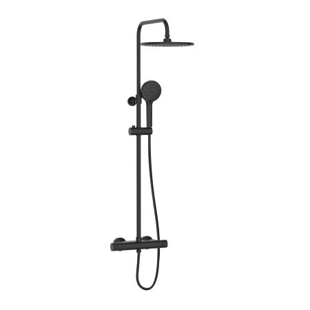 Bristan Buzz Bar Shower Valve With Adjustable Rigid Riser Diverter - Black