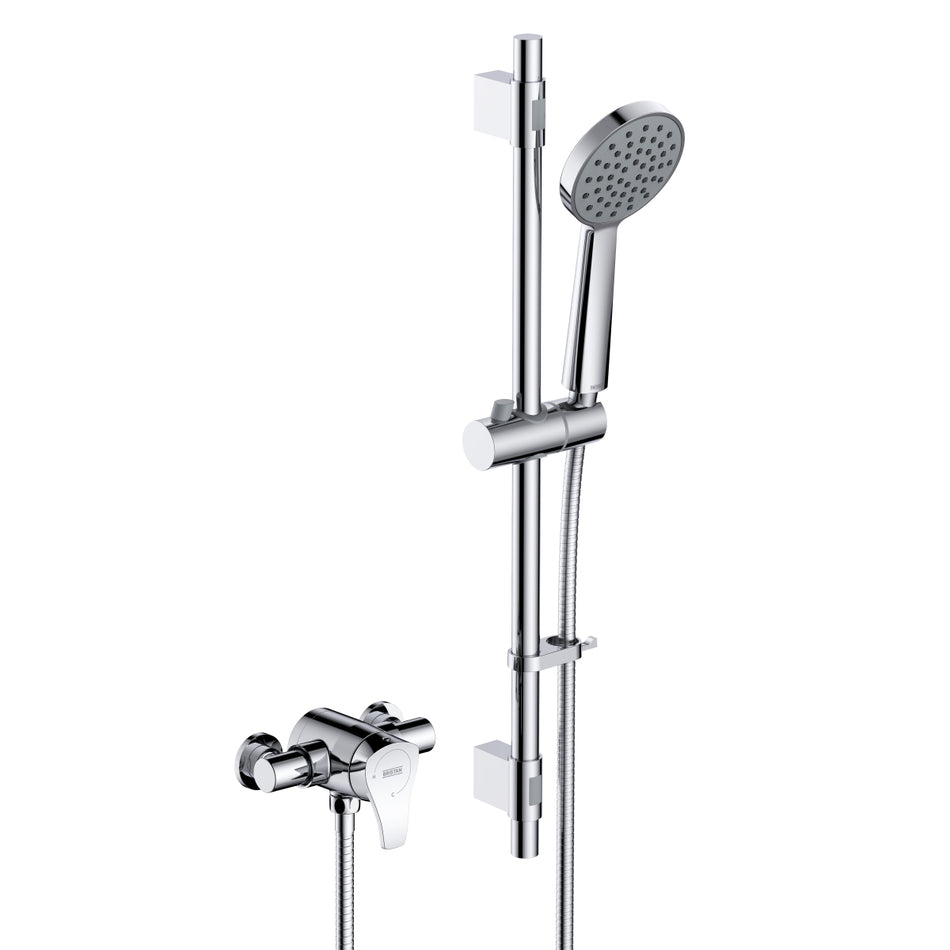 Bristan Capri3 Exposed Thermostatic Shower Valve With Riser Kit - Chrome