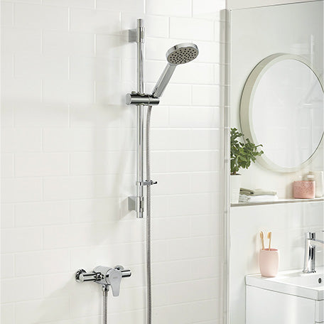 Bristan Capri3 Exposed Thermostatic Shower Valve With Riser Kit - Chrome