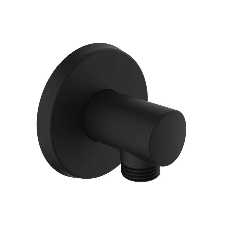 Bristan Wall Mounted Round Shower Wall Outlet Elbow - Black