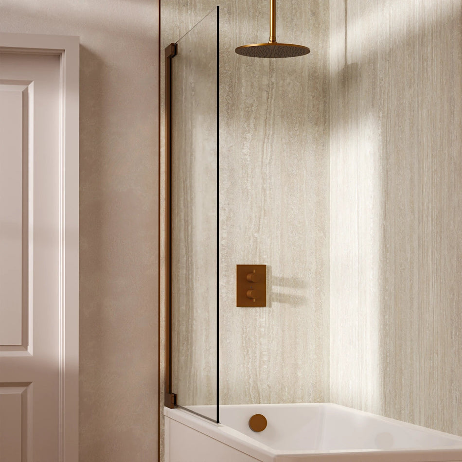 Crosswater Mpro 2 Outlet Thermostatic Concealed Shower Set 7 With 300mm Head and Ceiling Mounted Arm - Brushed Bronze