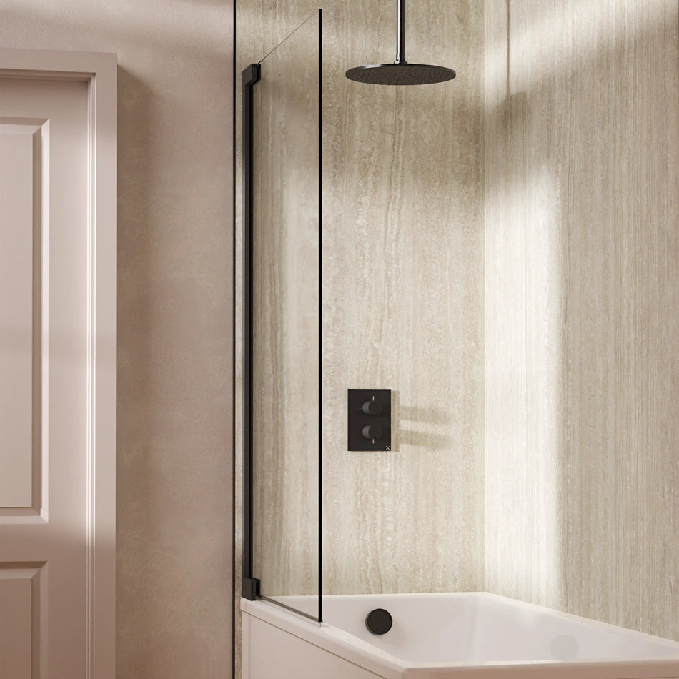 Crosswater Mpro 2 Outlet Thermostatic Concealed Shower Set 7 With 300mm Head and Ceiling Mounted Arm - Slate