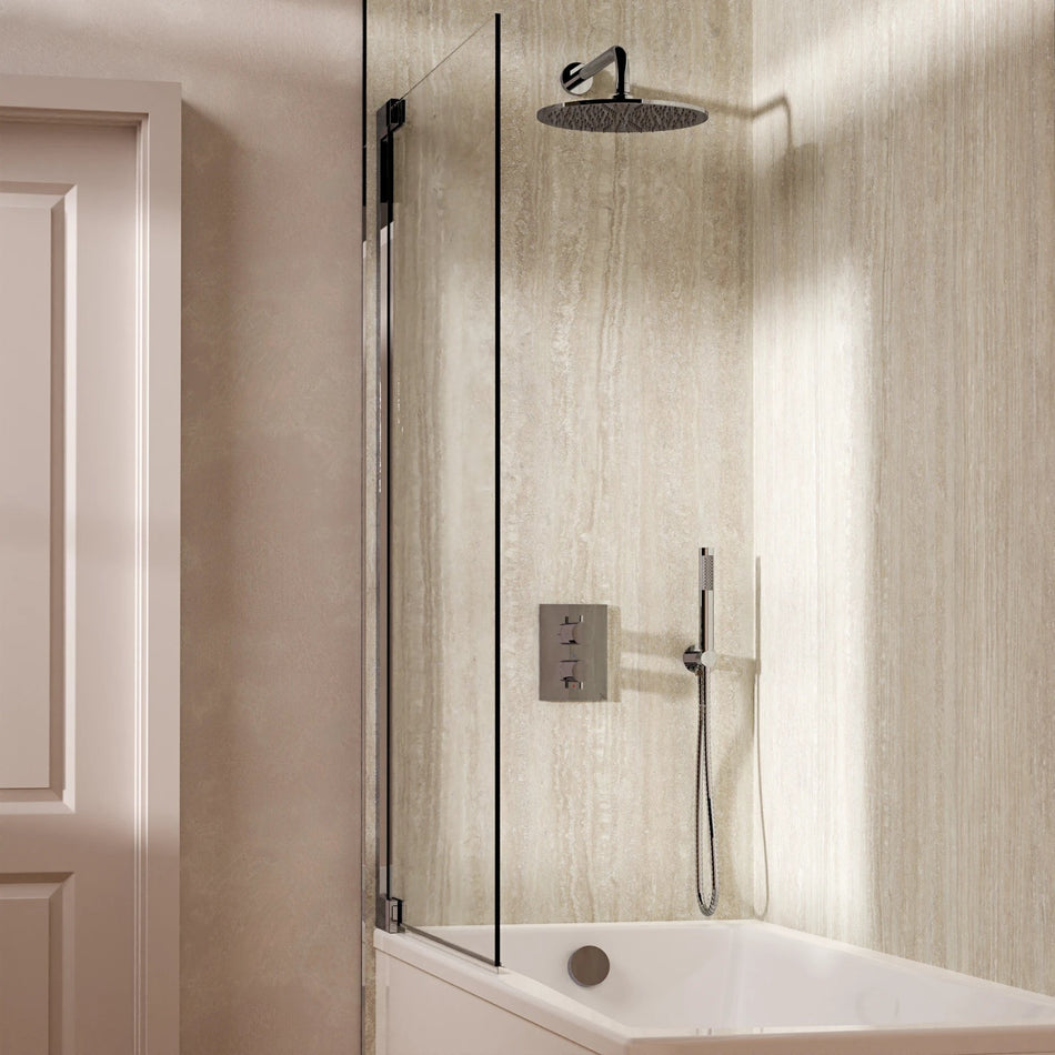Crosswater Mpro 3 Outlet Thermostatic Concealed Shower Set 9 With 300mm Head and Wall Mounted Arm - Chrome