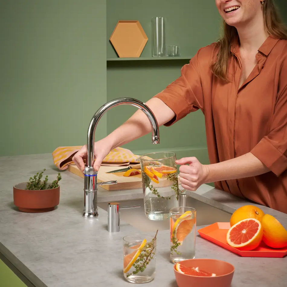 Quooker Classic Fusion Round Boiling Water Tap with Tank - Chrome