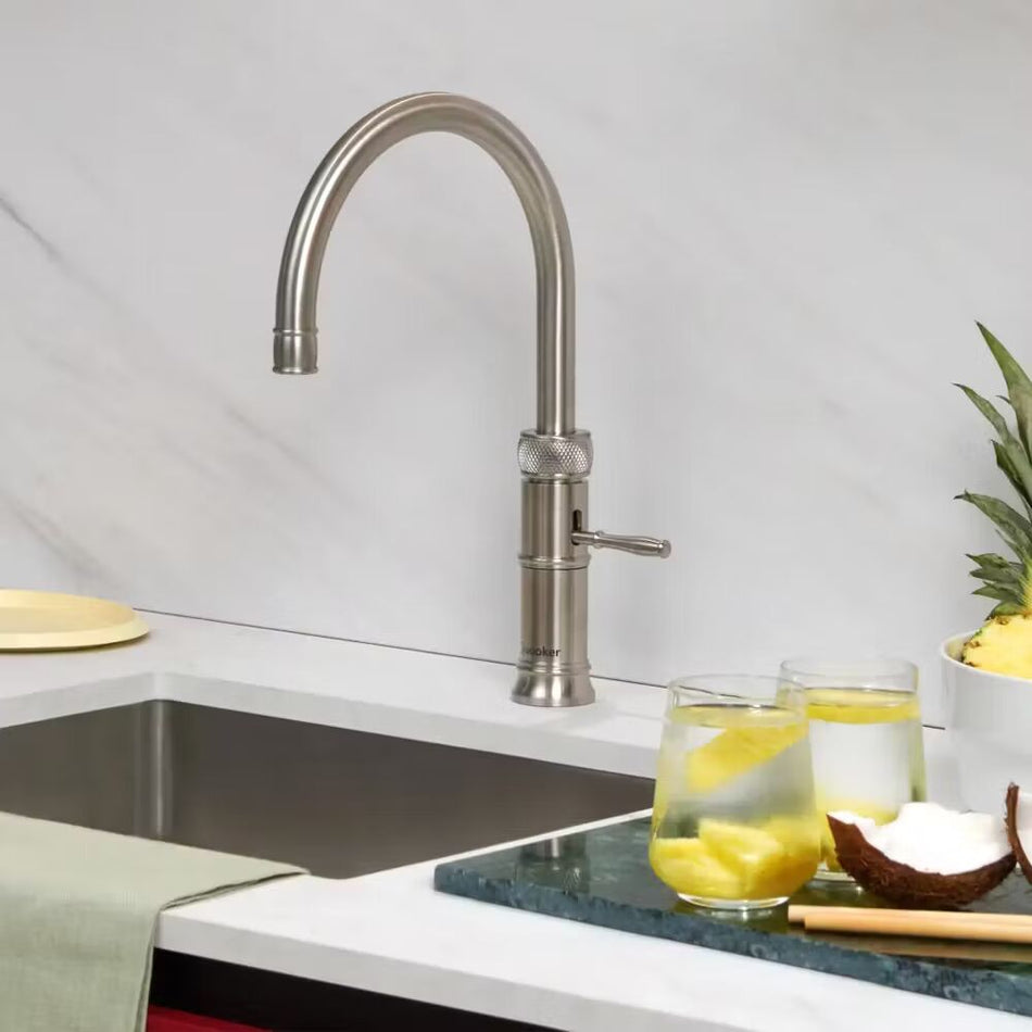 Quooker Classic Fusion Round Boiling Water Tap with Tank - Nickel