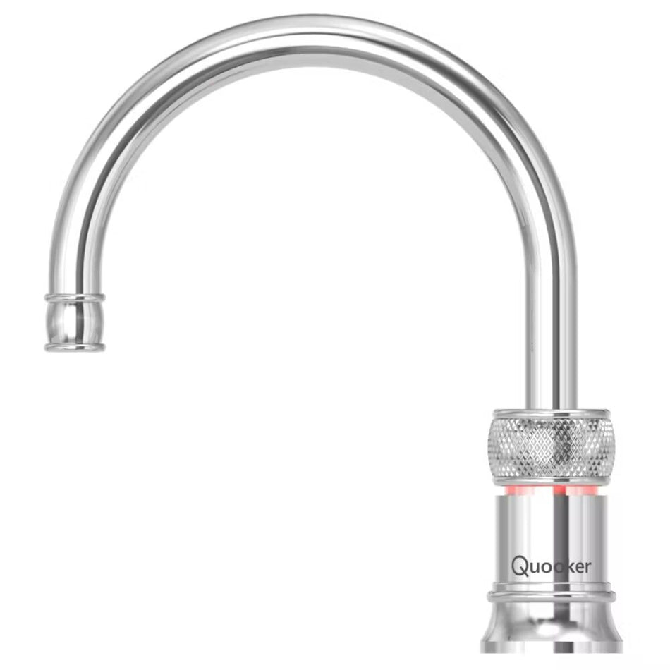 Quooker Classic Nordic Round Boiling Water Tap with Tank - Chrome