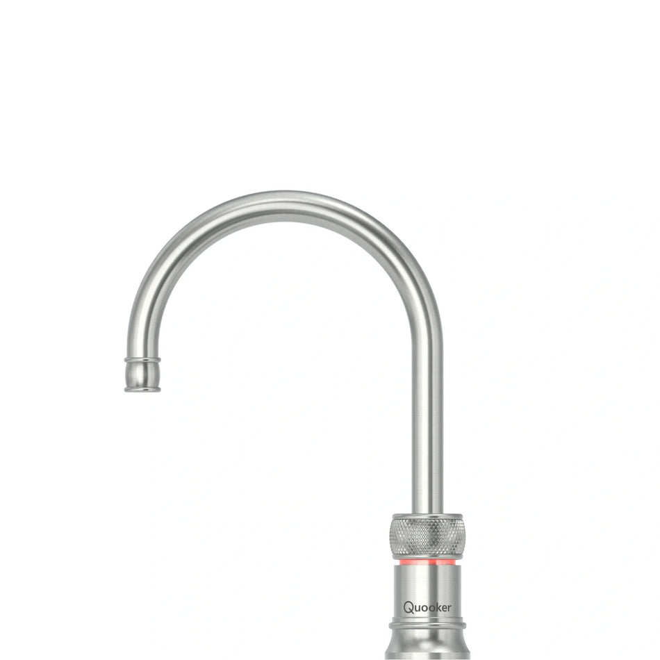 Quooker Classic Nordic Round Boiling Water Tap with Tank - Stainless Steel