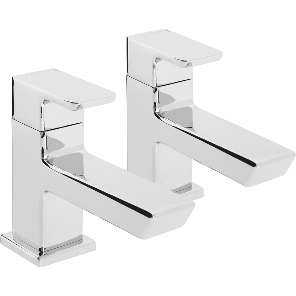 Bristan Cobalt Basin Pillar Taps - Chrome