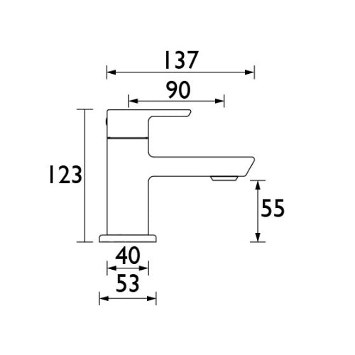 Bristan Cobalt Bath Pillar Taps - Matt Black