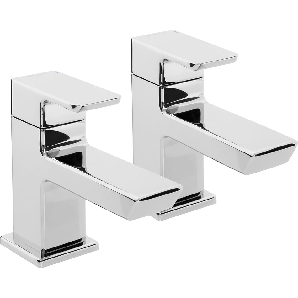 Bristan Cobalt Bath Pillar Taps - Chrome