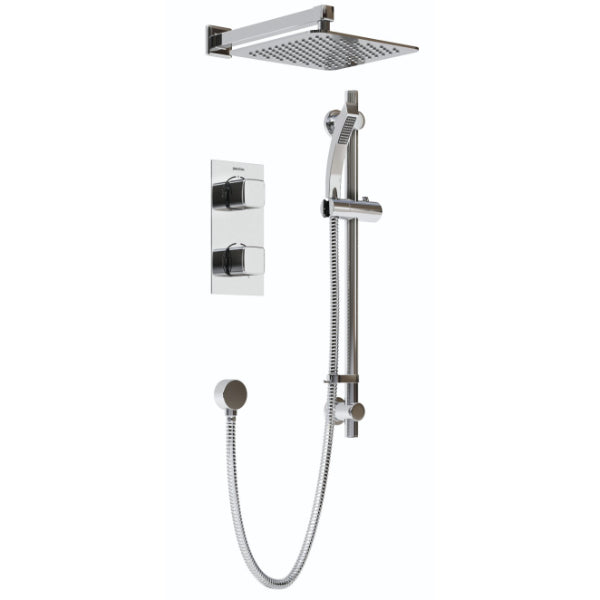 Bristan Cobalt Complete Recessed Dual Control Shower Pack - Chrome