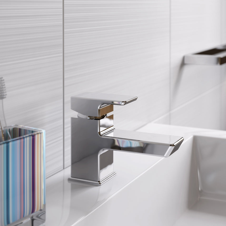 Bristan Cobalt Basin Mixer Tap With Clicker Waste - Chrome