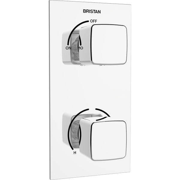 Bristan Cobalt Recessed Thermostatic Dual Control Shower Valve - Chrome