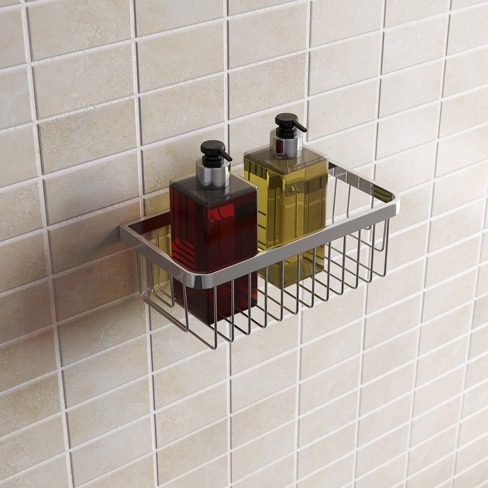 Bristan Small Wall Fixed Wire Shower Basket - Chrome