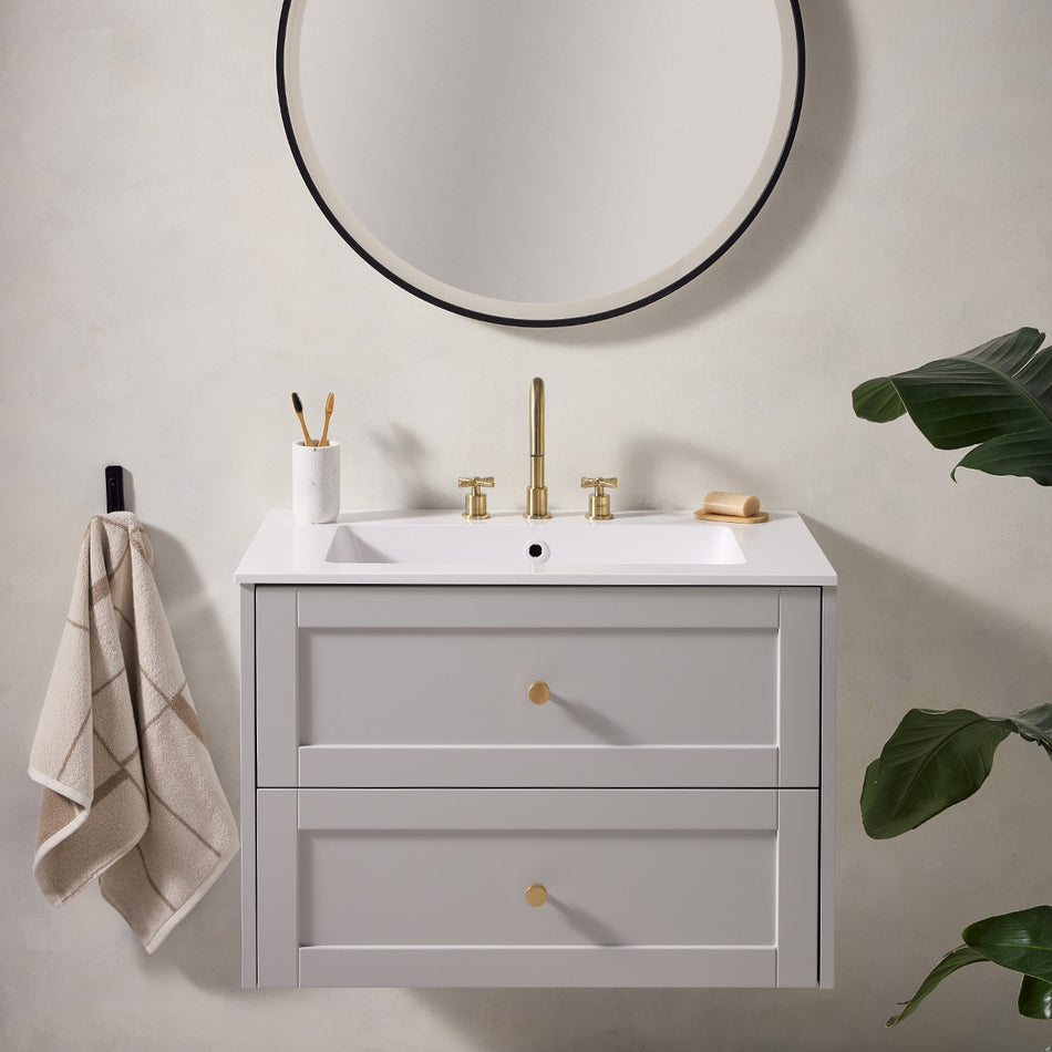 Bristan Cruzar 3 Hole Deck Mounted Basin Mixer Tap - Brushed Brass