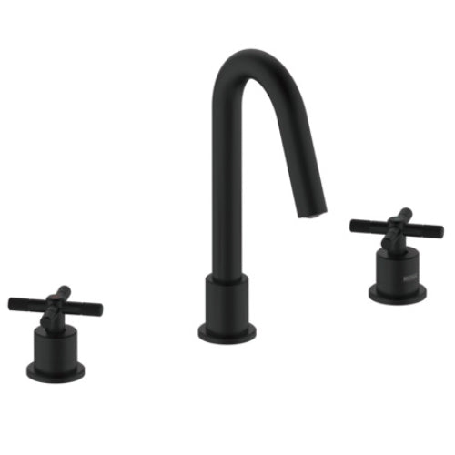 Bristan Cruzar 3 Hole Deck Mounted Basin Mixer Tap - Matt Black