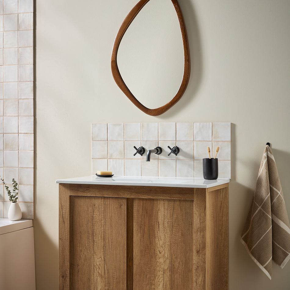 Bristan Cruzar 3 Hole Wall Mounted Basin Mixer Tap - Matt Black