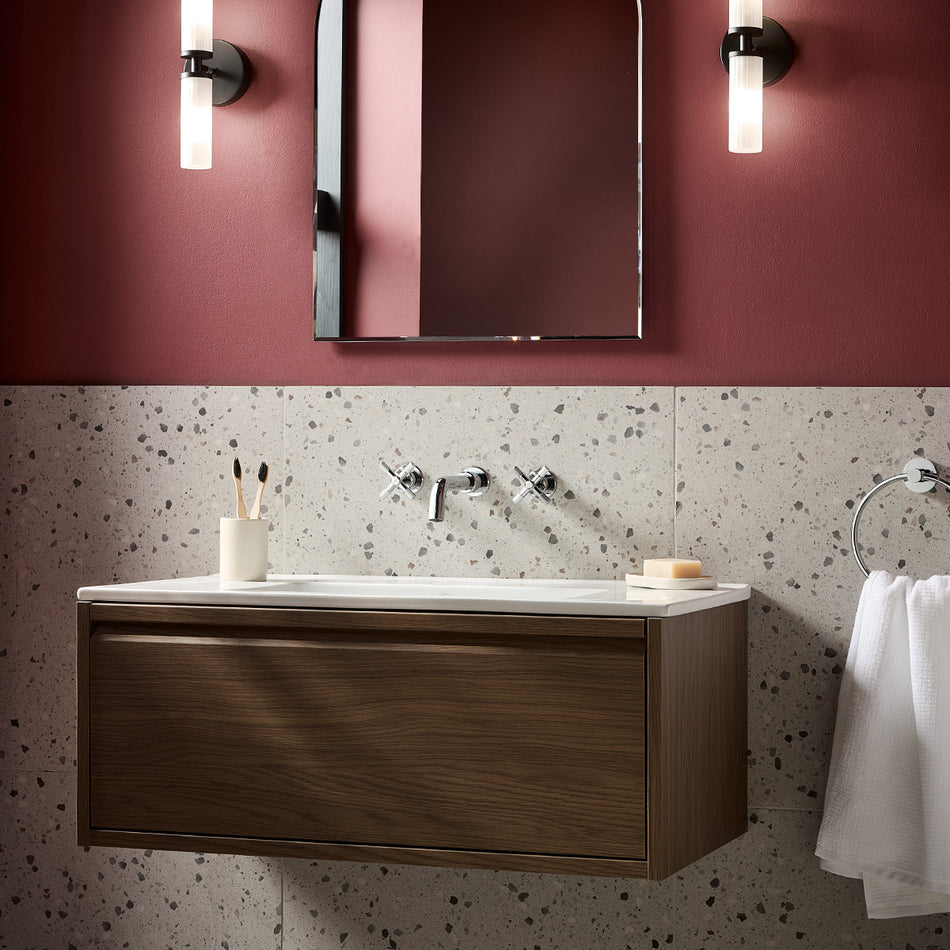 Bristan Cruzar 3 Hole Wall Mounted Basin Mixer Tap - Chrome