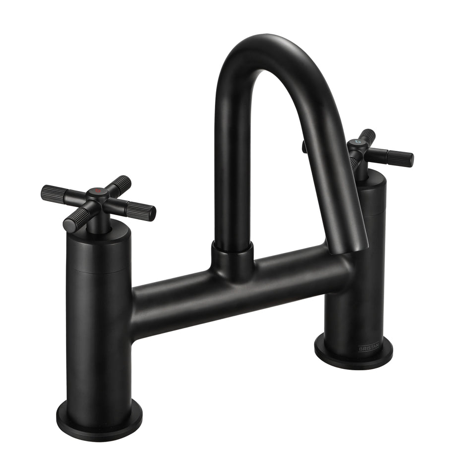 Bristan Cruzar Deck Mounted Bath Filler Tap - Matt Black