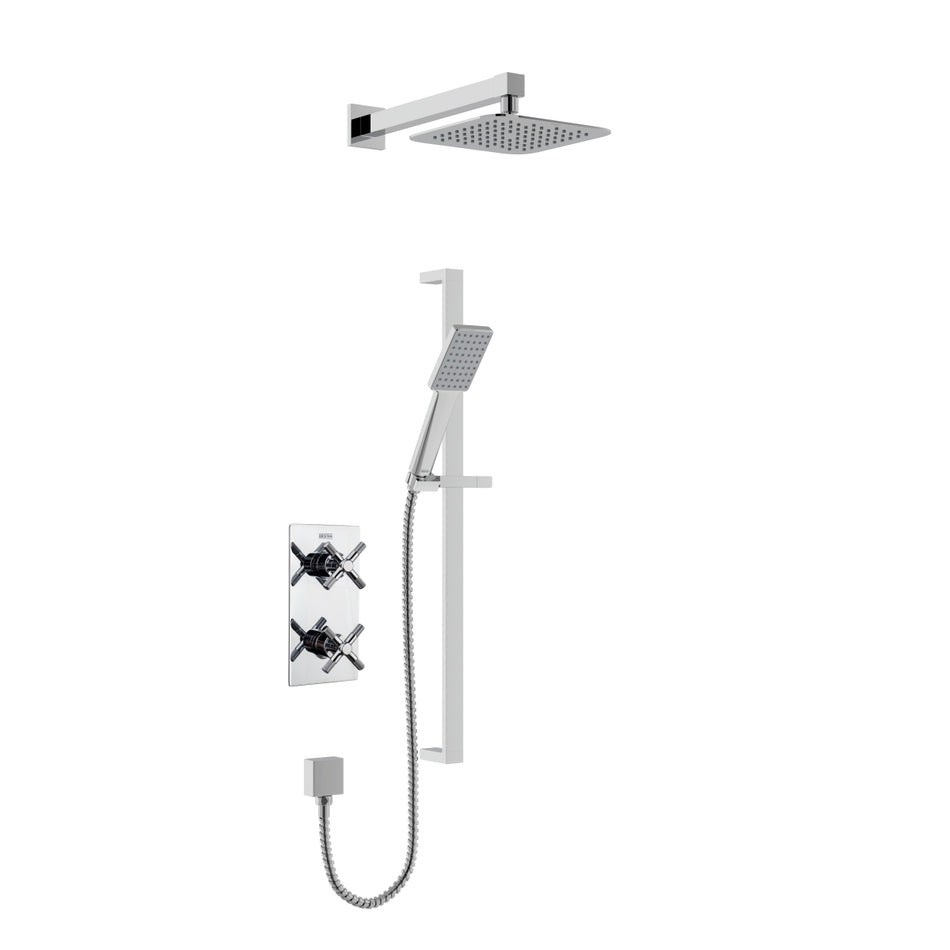 Bristan Cruzar 2 Outlet Concealed Thermostatic Shower Set - Chrome