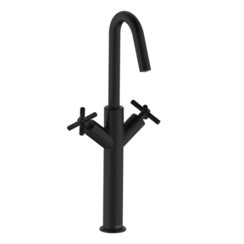 Bristan Cruzar Deck Mounted Tall Basin Mixer Tap - Matt Black