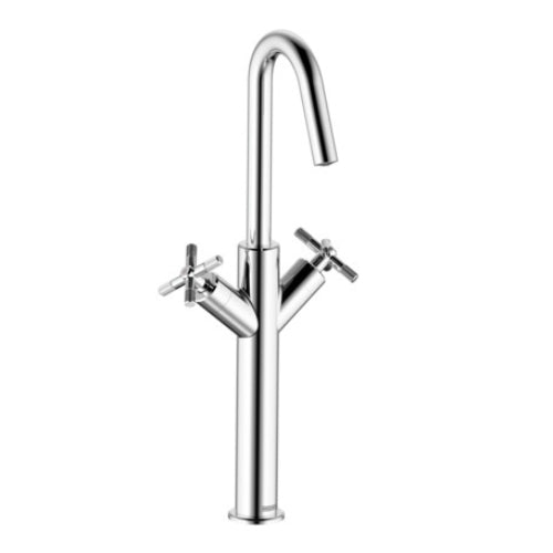 Bristan Cruzar Deck Mounted Tall Basin Mixer Tap - Chrome