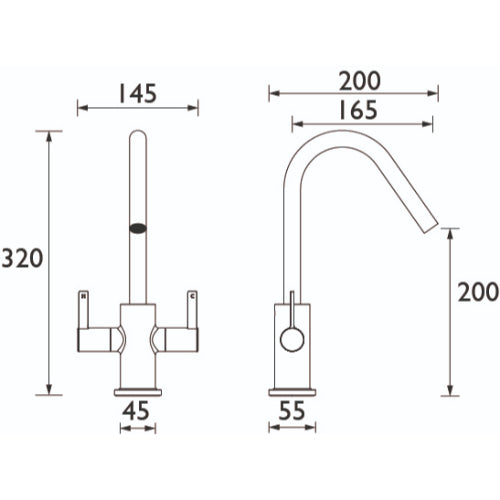 Bristan Cashew Easyfit Monobloc Kitchen Mixer Tap - Chrome