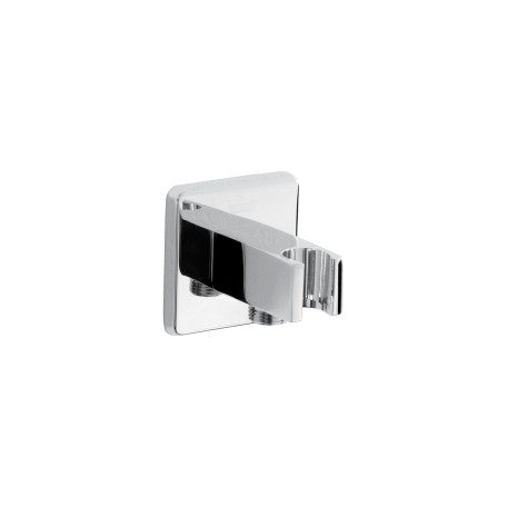 Bristan Square Wall Outlet Elbow With Handset Holder Bracket - Chrome