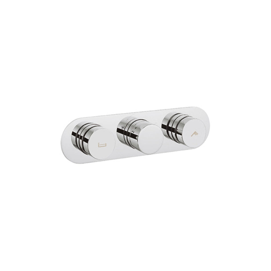 Crosswater Dial Central 2 Outlet Thermostatic Bath Concealed Shower Valve - Chrome