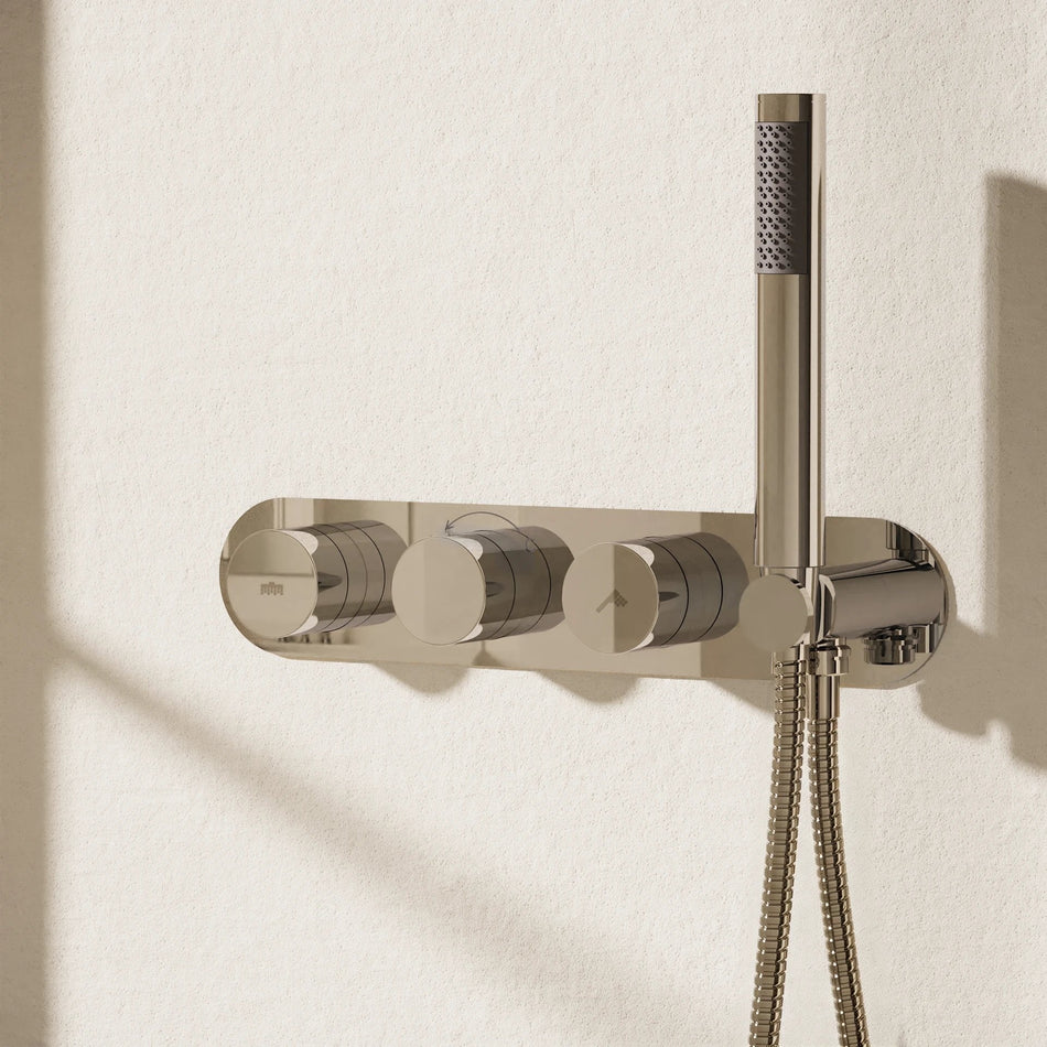 Crosswater Dial Central 2 Outlet Thermostatic Concealed Shower Valve With Handset - Chrome